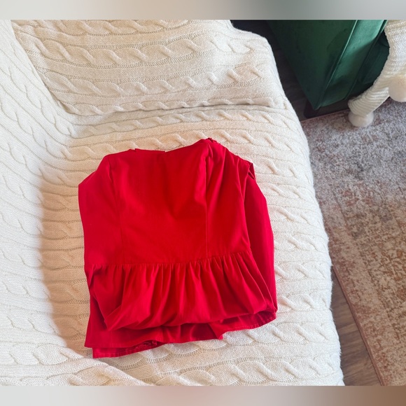 Reformation Cyprus Midi Dress In Cherry Red, brand new, never worn, no flaws. - Picture 15 of 15